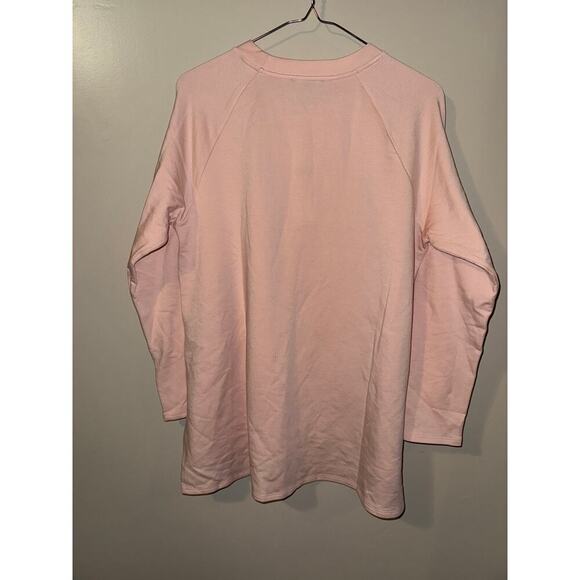 Eileen Fisher PM Crew Neck oversize Tunic Pink Cotton/Tencel Soft Lagenlook NWT - Picture 2 of 9